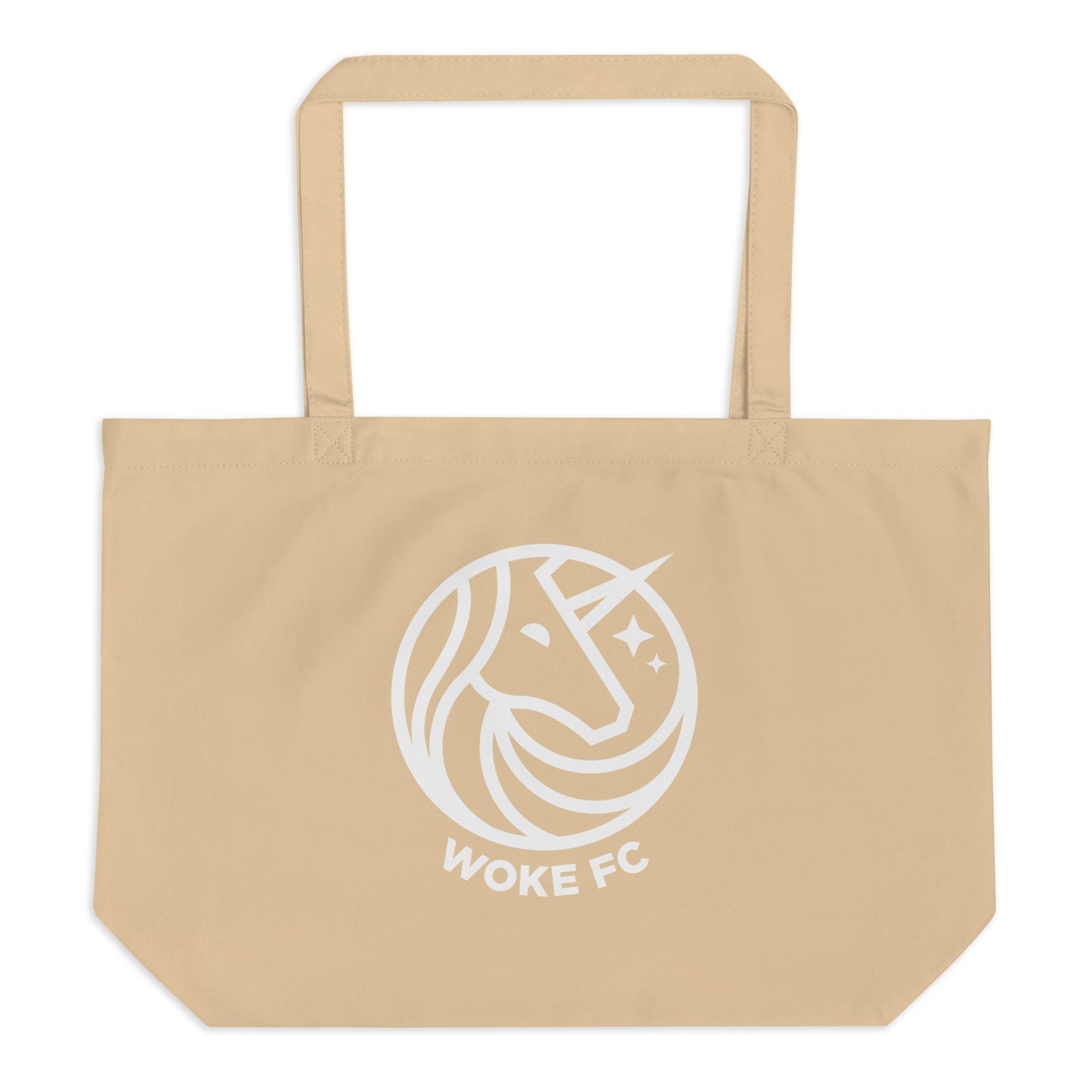 Large organic unicorn tote bag