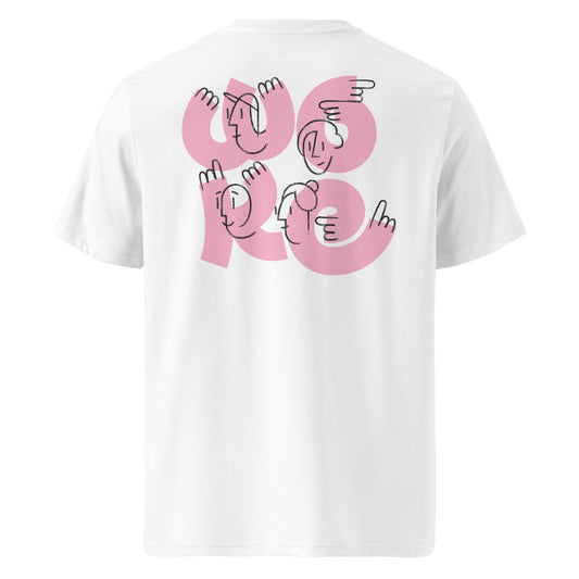 Back view of We Love Curves inclusive body-positive organic cotton t-shirt