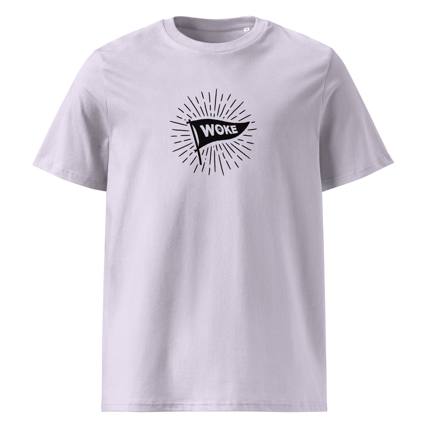 Woke FC flag organic cotton unisex t-shirt, sustainable woke fc starburst