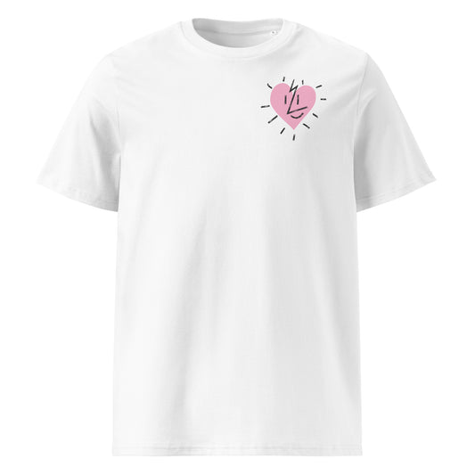 We Love Curves organic cotton unisex t-shirt by WOKE FC, inclusive body-positive design for sustainable woke streetwear